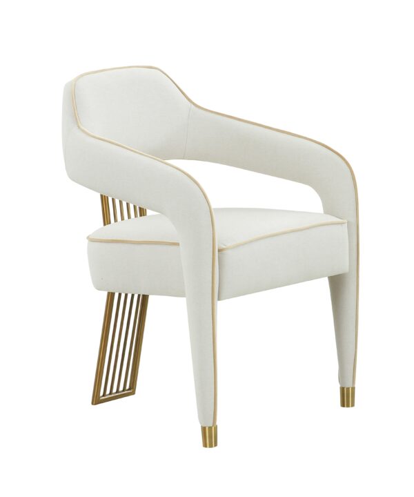 Corralis Cream Performance Linen Dining Chair - Luxe Home Furnishings (Jersey City, NJ)