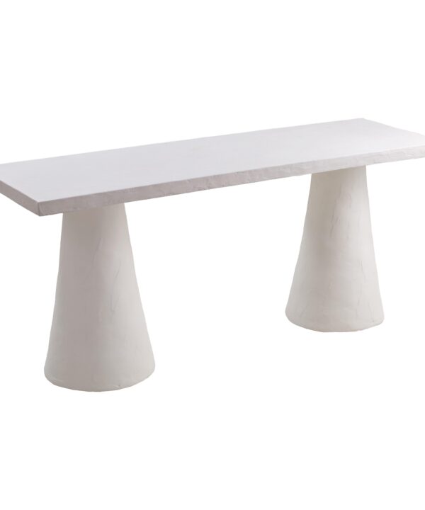 Dayana 68.5" Desk in Faux Plaster - Luxe Home Furnishings (Jersey City, NJ)