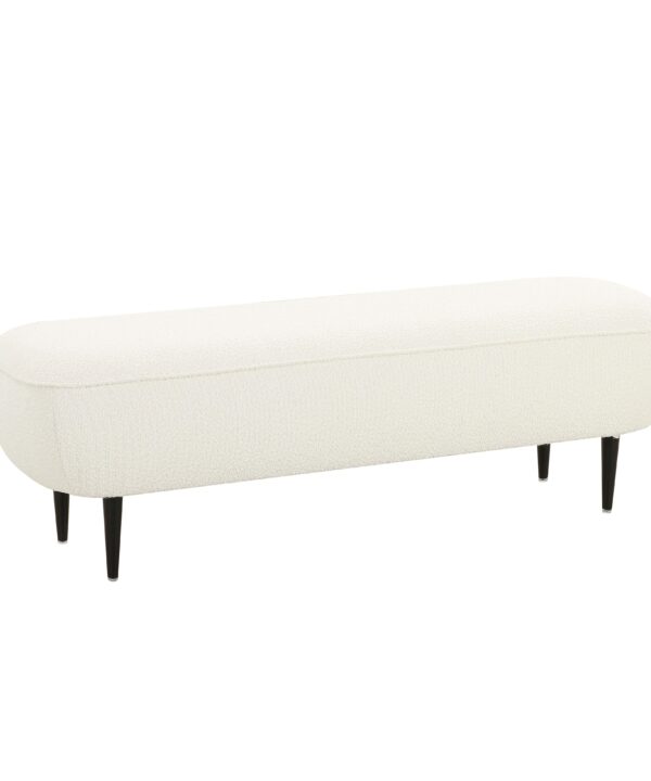 Denise 51" Cream Performance Boucle Bench - Luxe Home Furnishings (Jersey City, NJ)