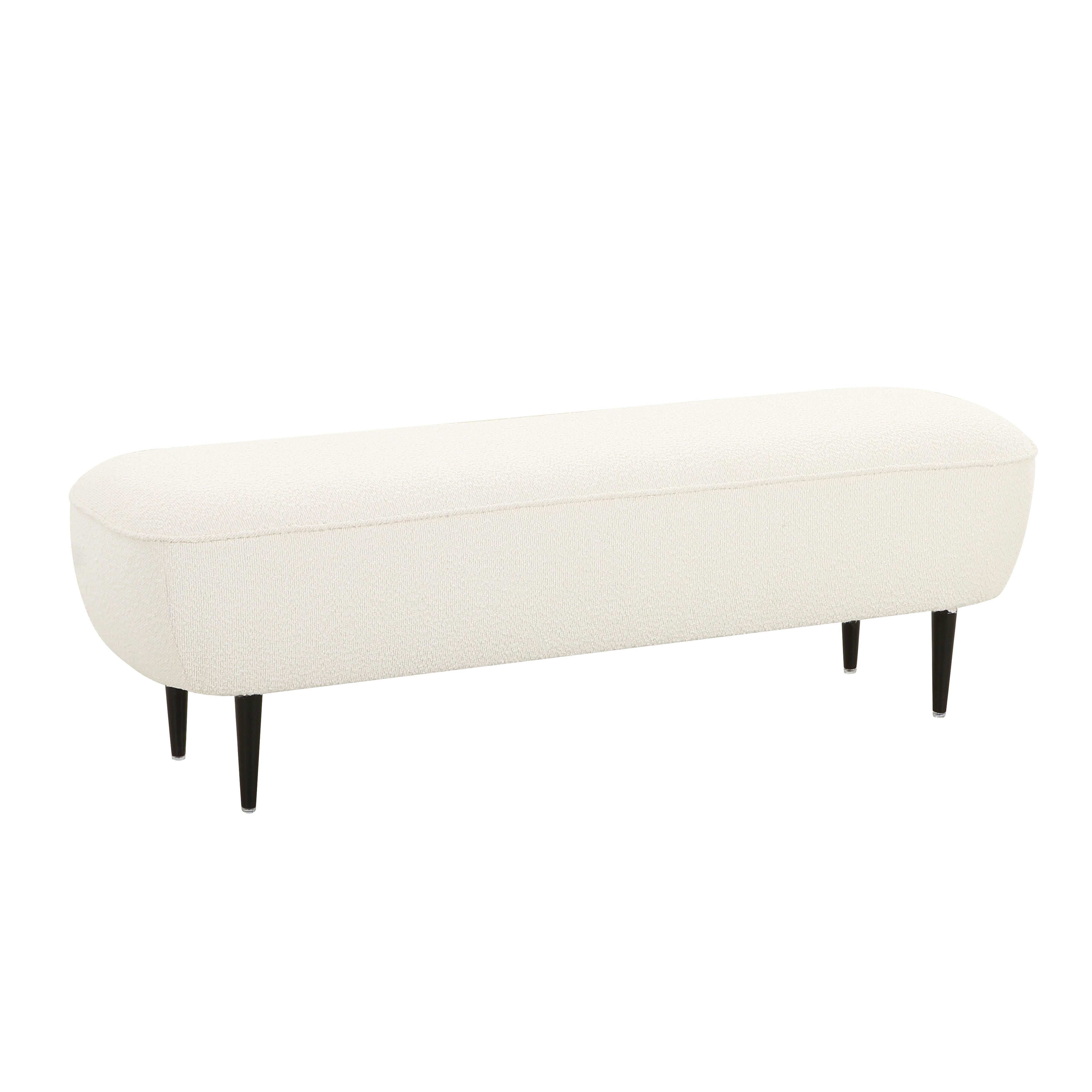 Denise 51" Cream Performance Boucle Bench - Luxe Home Furnishings (Jersey City, NJ)