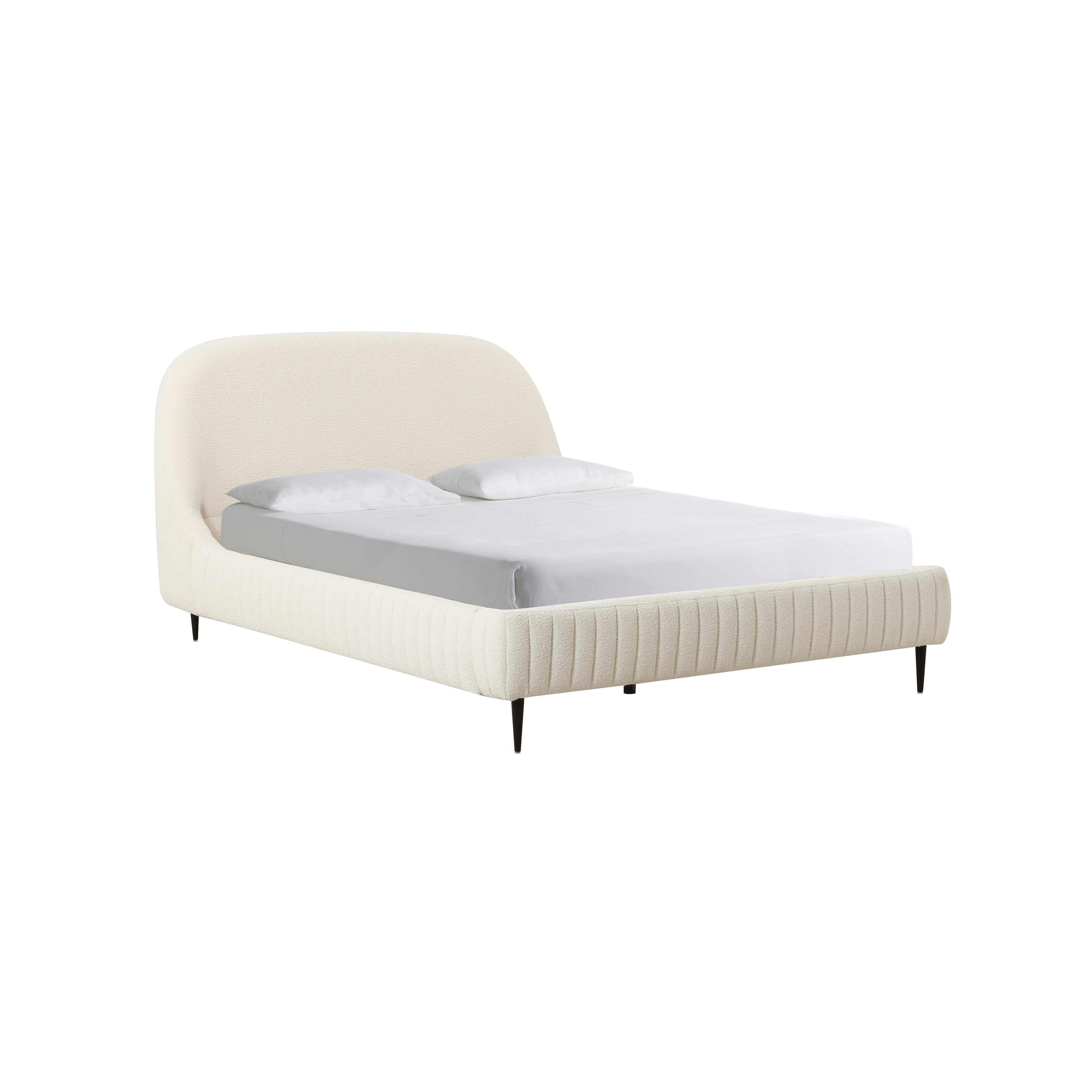 Denise Cream Boucle Bed - Luxe Home Furnishings (Jersey City, NJ)