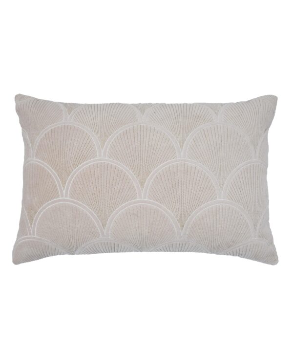 Destiny 24"X16" White Woven Rectangular Throw Pillow - Luxe Home Furnishings (Jersey City, NJ)