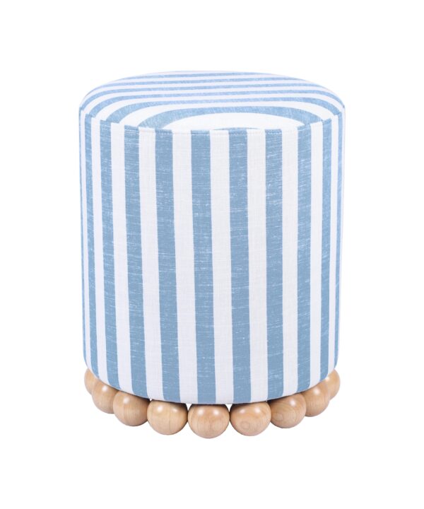 Dex Striped Linen Ottoman - Luxe Home Furnishings (Jersey City, NJ)