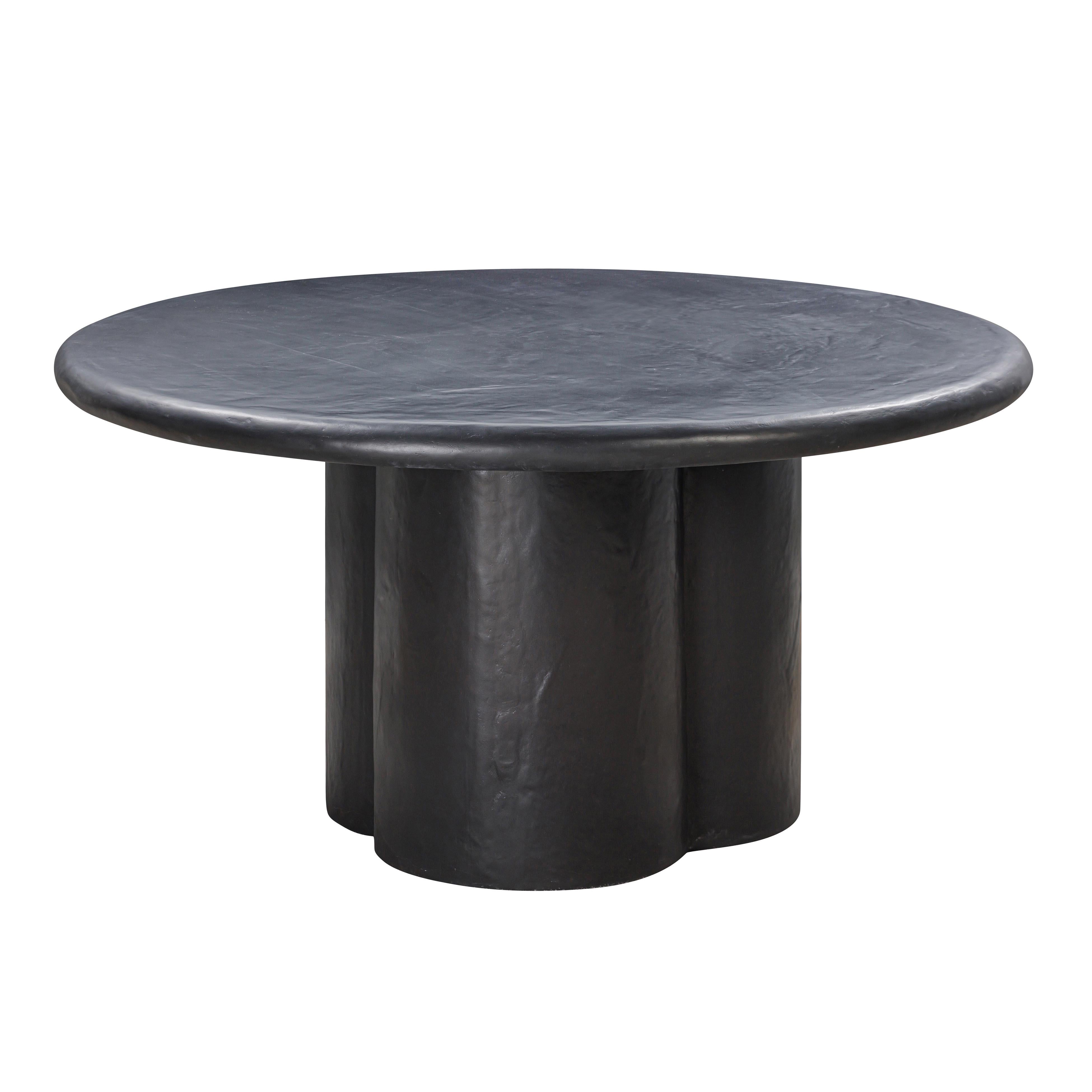 Elika 59" Faux Plaster Indoor / Outdoor Round Dining Table - Luxe Home Furnishings (Jersey City, NJ)
