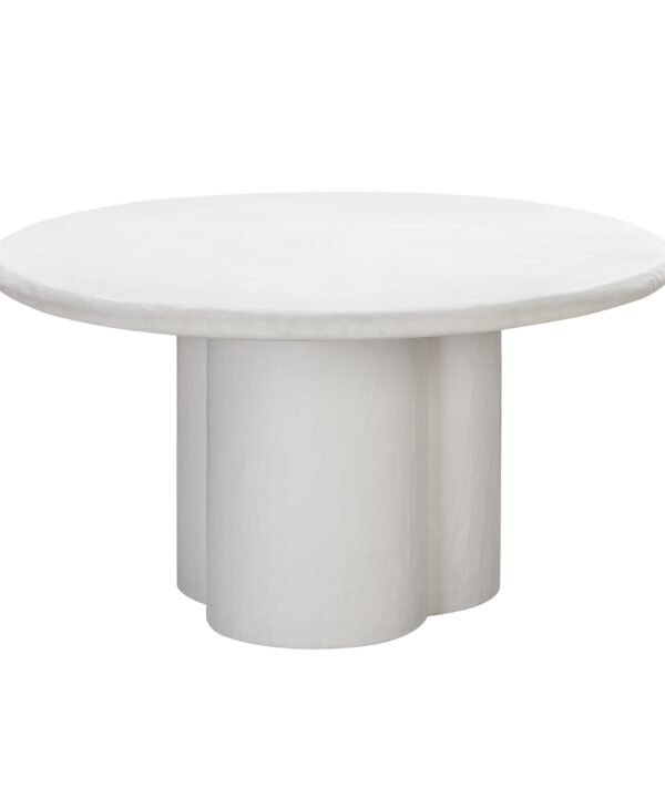 Elika 59" Faux Plaster Indoor / Outdoor Round Dining Table - Luxe Home Furnishings (Jersey City, NJ)