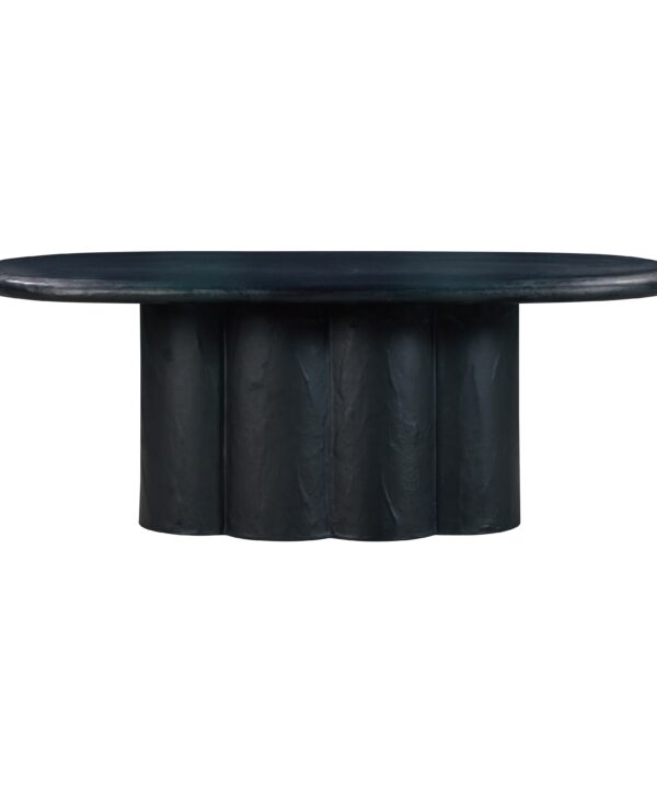 Elika 80" Faux Plaster Indoor / Outdoor Oval Dining Table - Luxe Home Furnishings (Jersey City, NJ)