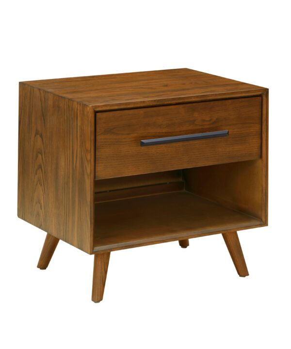 Emery 24" Walnut 1-Drawer Nightstand - Luxe Home Furnishings (Jersey City, NJ)