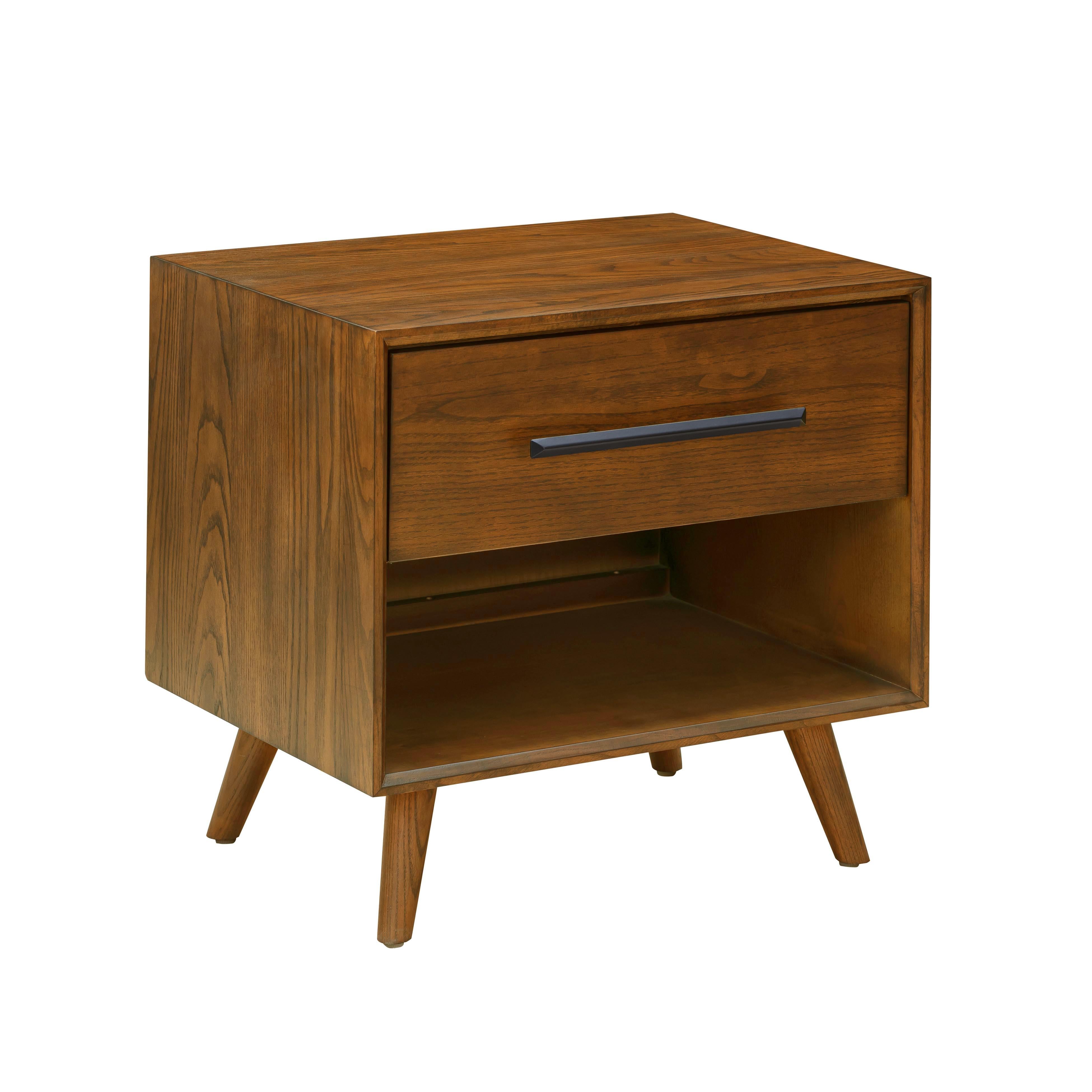 Emery 24" Walnut 1-Drawer Nightstand - Luxe Home Furnishings (Jersey City, NJ)