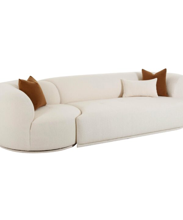 Fickle Cream Performance Boucle 2-Piece Modular Sofa - Luxe Home Furnishings (Jersey City, NJ)