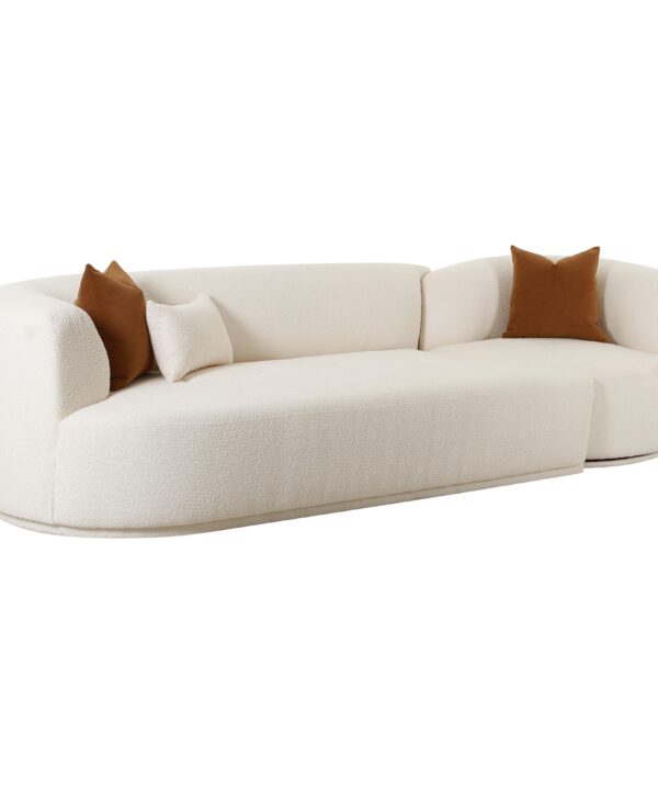 Fickle Cream Performance Boucle 2-Piece Modular Sofa - Luxe Home Furnishings (Jersey City, NJ)