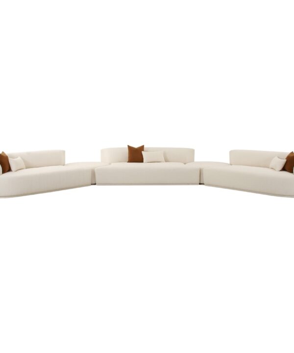 Fickle 5-Piece Cream Performance Boucle Modular Sectional - Luxe Home Furnishings (Jersey City, NJ)