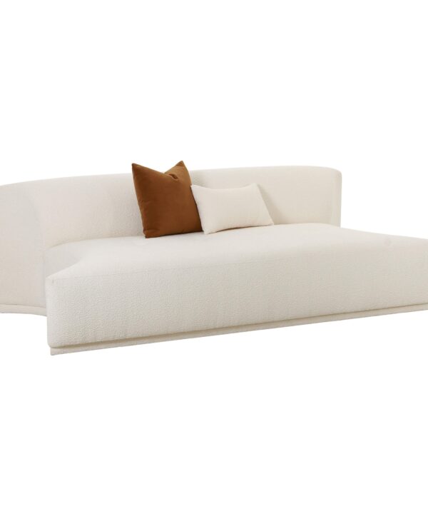 Fickle 84" Cream Performance Boucle Modular Armless Loveseat - Luxe Home Furnishings (Jersey City, NJ)