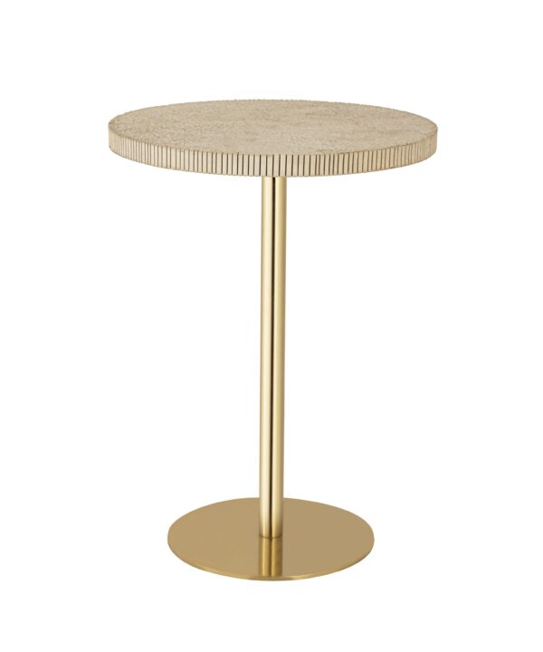 Fiona Gold Stone Side Table - Luxe Home Furnishings (Jersey City, NJ)