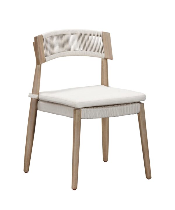 Gata Cream Outdoor Dining Chair - Set of 2 - Luxe Home Furnishings (Jersey City, NJ)