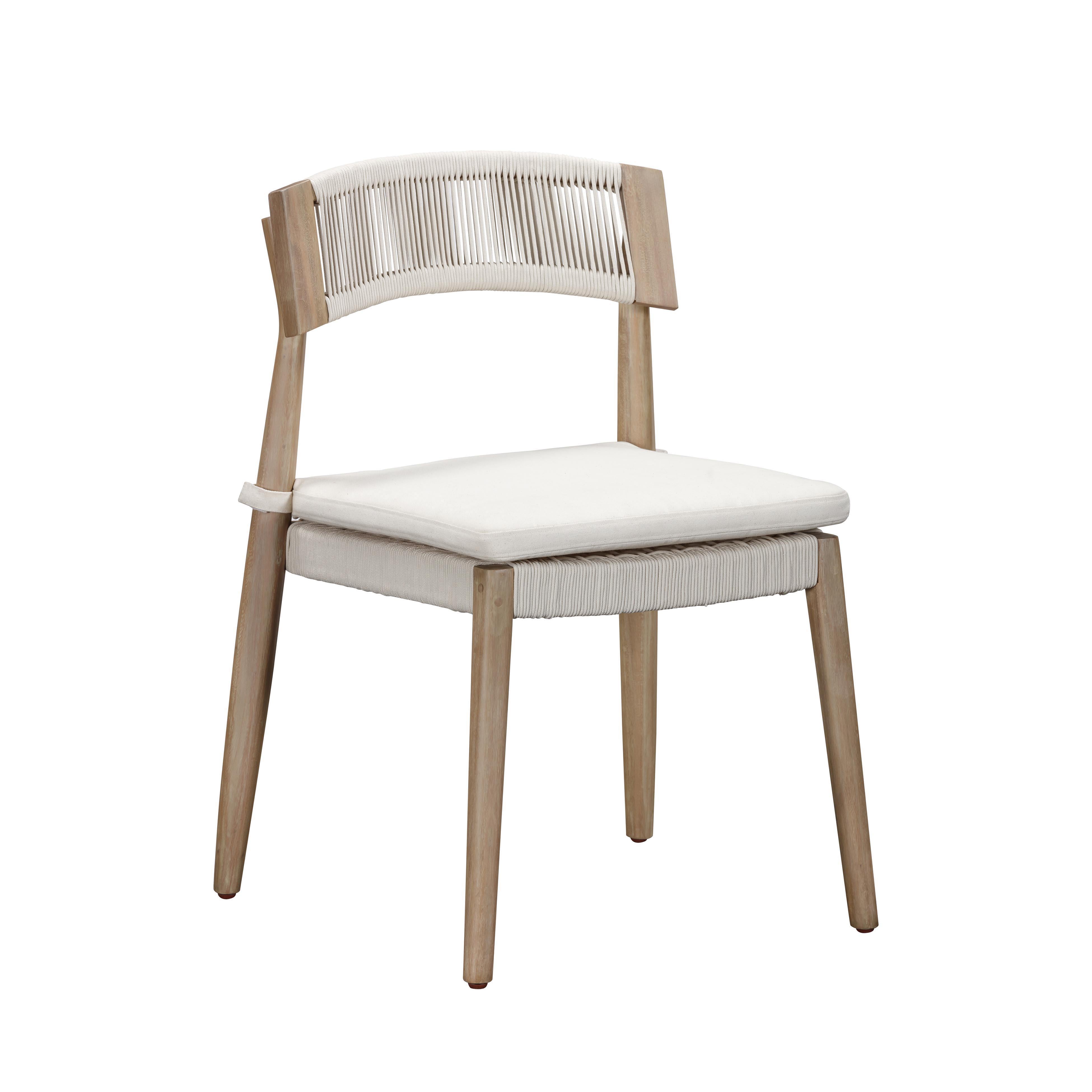 Gata Cream Outdoor Dining Chair - Set of 2 - Luxe Home Furnishings (Jersey City, NJ)