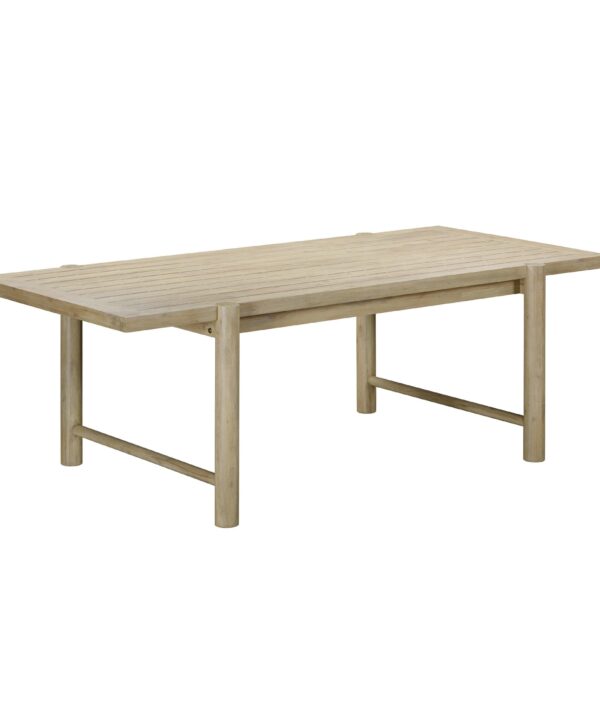Gata 87" Light Teak Outdoor Rectangular Dining Table - Luxe Home Furnishings (Jersey City, NJ)