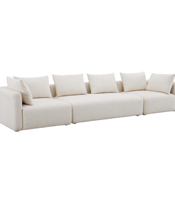 Hangover 145" Cream Performance Boucle Long Sofa - Luxe Home Furnishings (Jersey City, NJ)