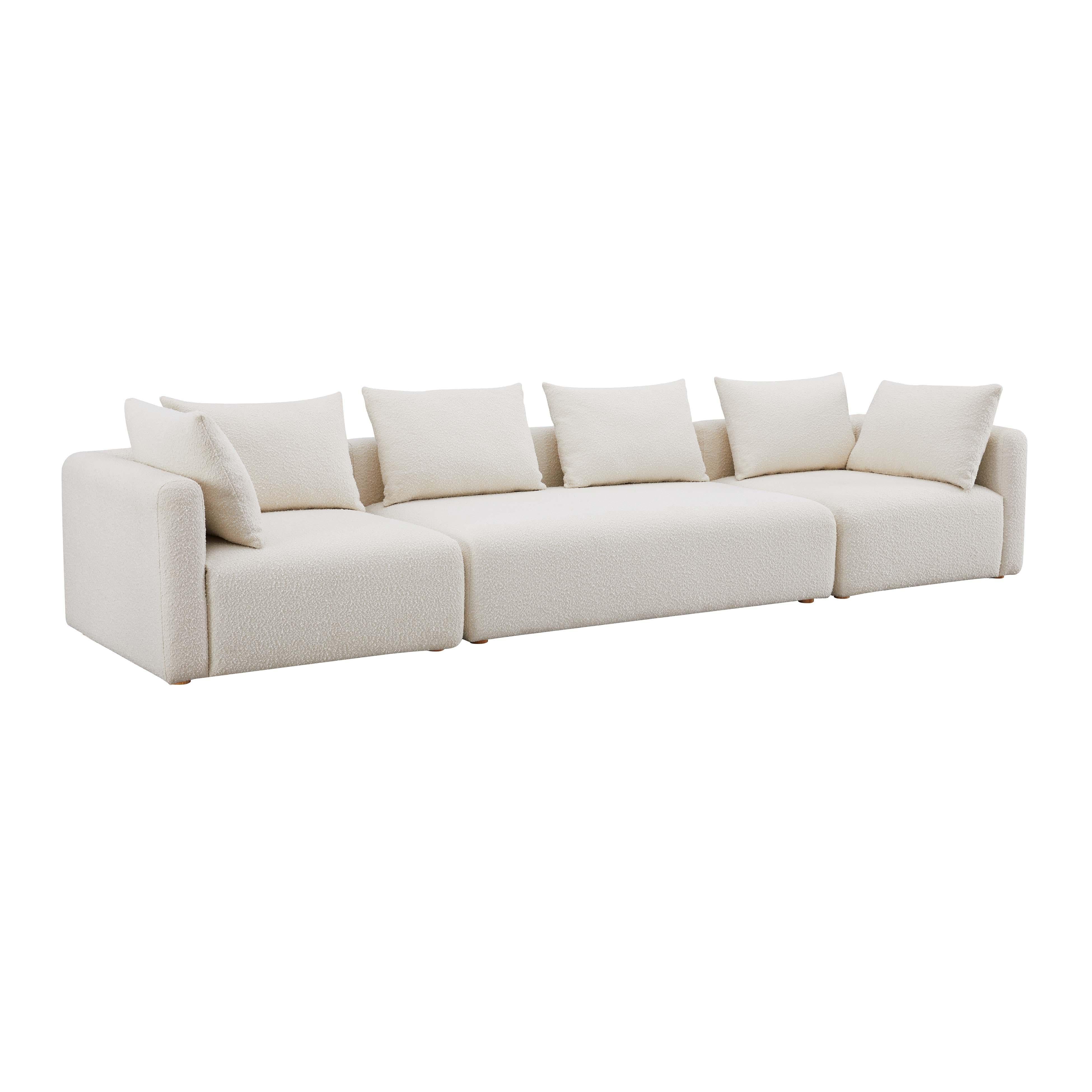 Hangover 145" Cream Performance Boucle Long Sofa - Luxe Home Furnishings (Jersey City, NJ)
