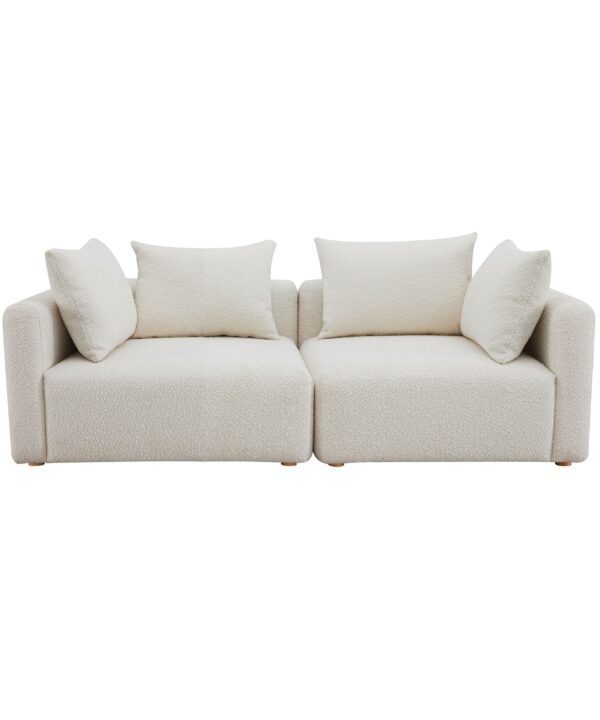 Hangover 81" Cream Performance Boucle Loveseat - Luxe Home Furnishings (Jersey City, NJ)