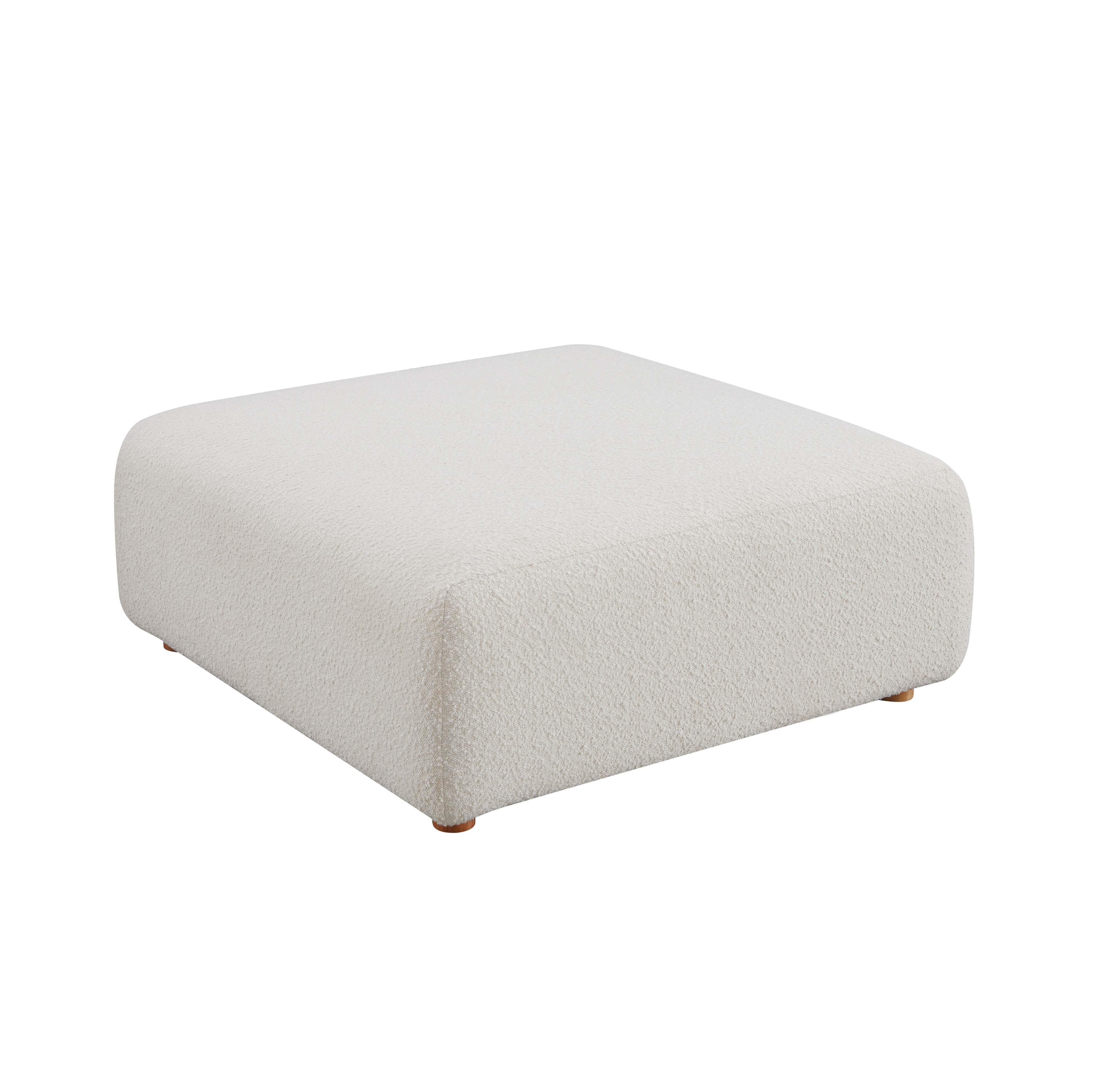 Hangover Cream Performance Boucle Ottoman - Luxe Home Furnishings (Jersey City, NJ)