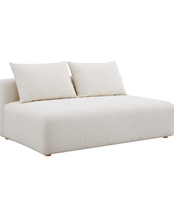 Hangover 64" Cream Performance Boucle Modular Loveseat - Luxe Home Furnishings (Jersey City, NJ)
