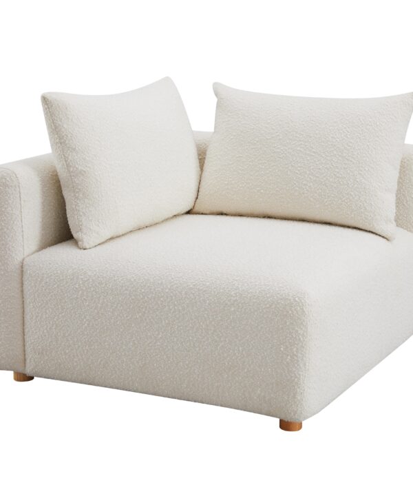 Hangover Cream Performance Boucle Modular Corner Chair - Luxe Home Furnishings (Jersey City, NJ)