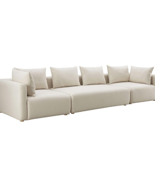 Hangover 145" Cream Performance Linen Long Sofa - Luxe Home Furnishings (Jersey City, NJ)