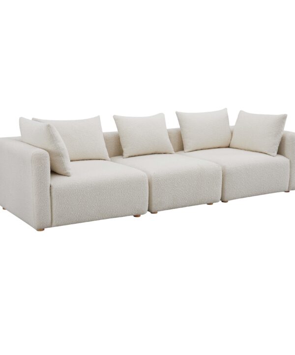 Hangover 112.5" Cream Performance Boucle Sofa - Luxe Home Furnishings (Jersey City, NJ)