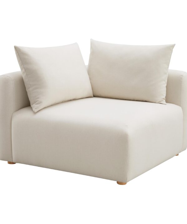 Hangover Cream Performance Linen Modular Corner Chair - Luxe Home Furnishings (Jersey City, NJ)