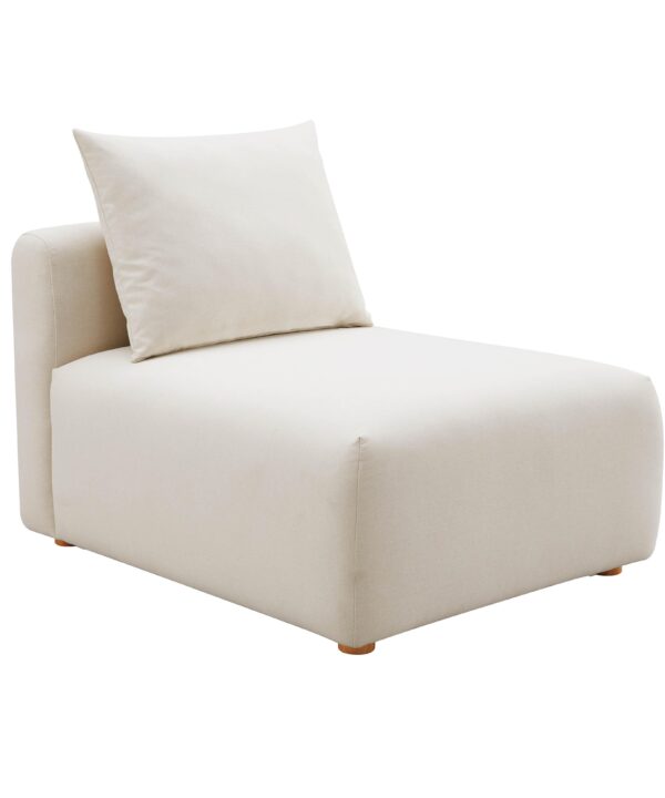 Hangover Cream Performance Linen Modular Armless Chair - Luxe Home Furnishings (Jersey City, NJ)