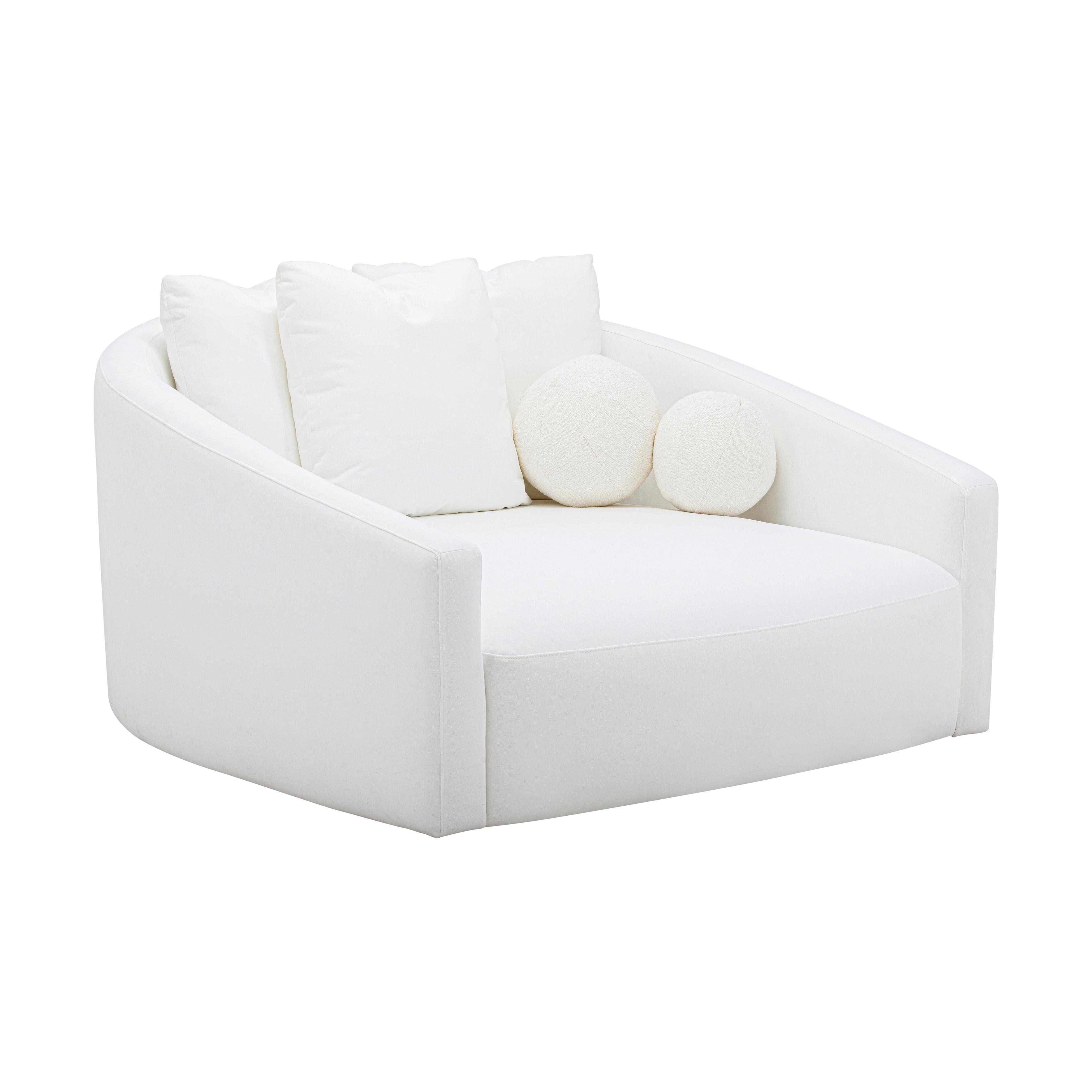 Hanim 54" Cream Performance Fabric Daybed - Luxe Home Furnishings (Jersey City, NJ)