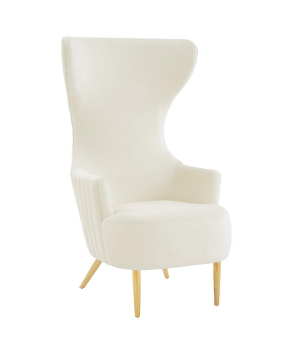 Julia Performance Velvet Channel Tufted Wingback Accent Chair - Luxe Home Furnishings (Jersey City, NJ)
