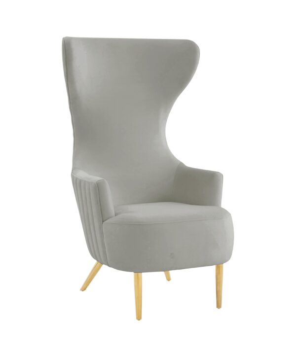 Julia Performance Velvet Channel Tufted Wingback Accent Chair - Luxe Home Furnishings (Jersey City, NJ)