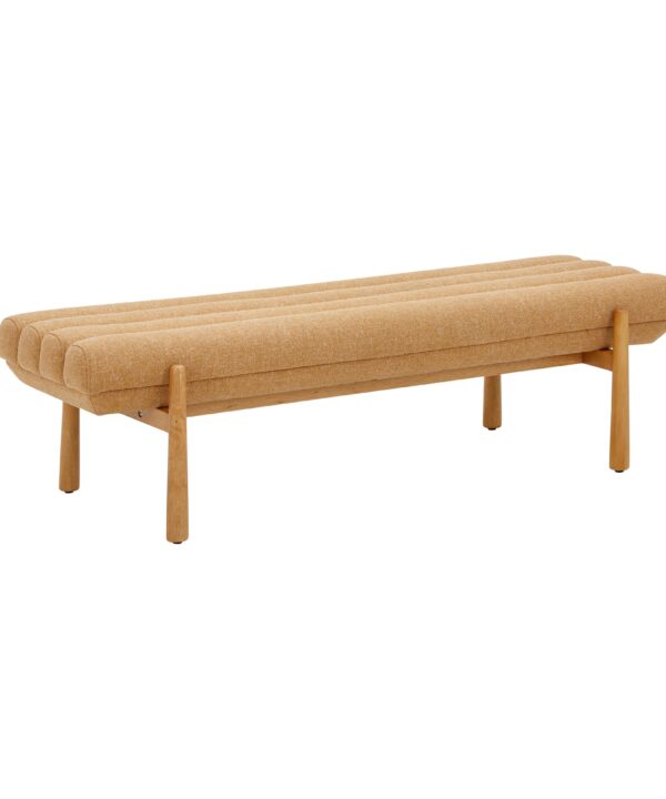 Julianna 56" Textured Performance Fabric Bench - Luxe Home Furnishings (Jersey City, NJ)