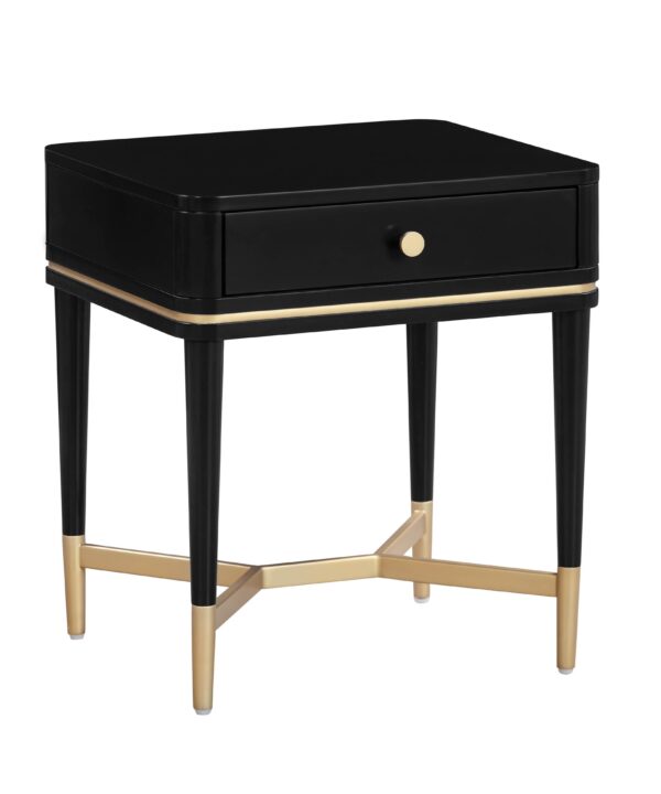 Julieta 19" Acacia Wood Nightstand With Drawer - Luxe Home Furnishings (Jersey City, NJ)