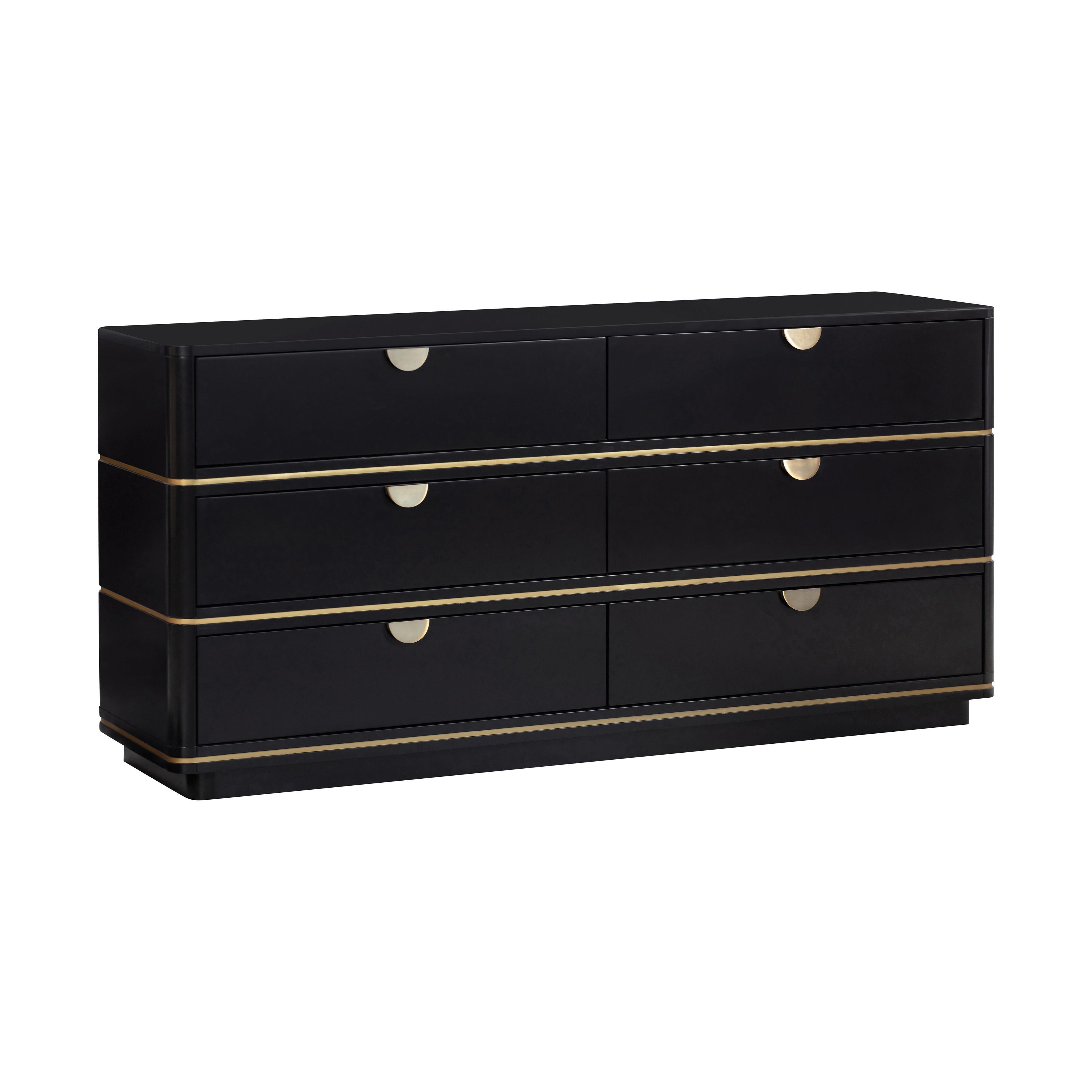 Julieta 62" Acacia Wood 6-Drawer Dresser - Luxe Home Furnishings (Jersey City, NJ)