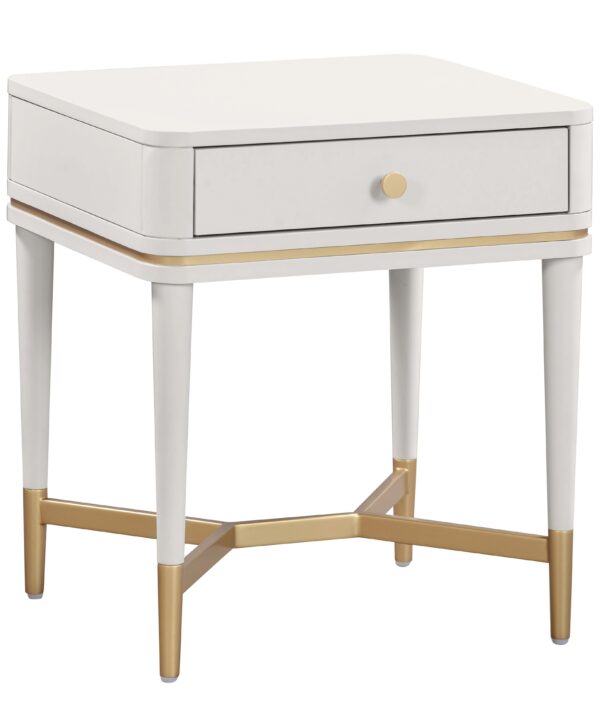 Julieta 19" Acacia Wood Nightstand With Drawer - Luxe Home Furnishings (Jersey City, NJ)