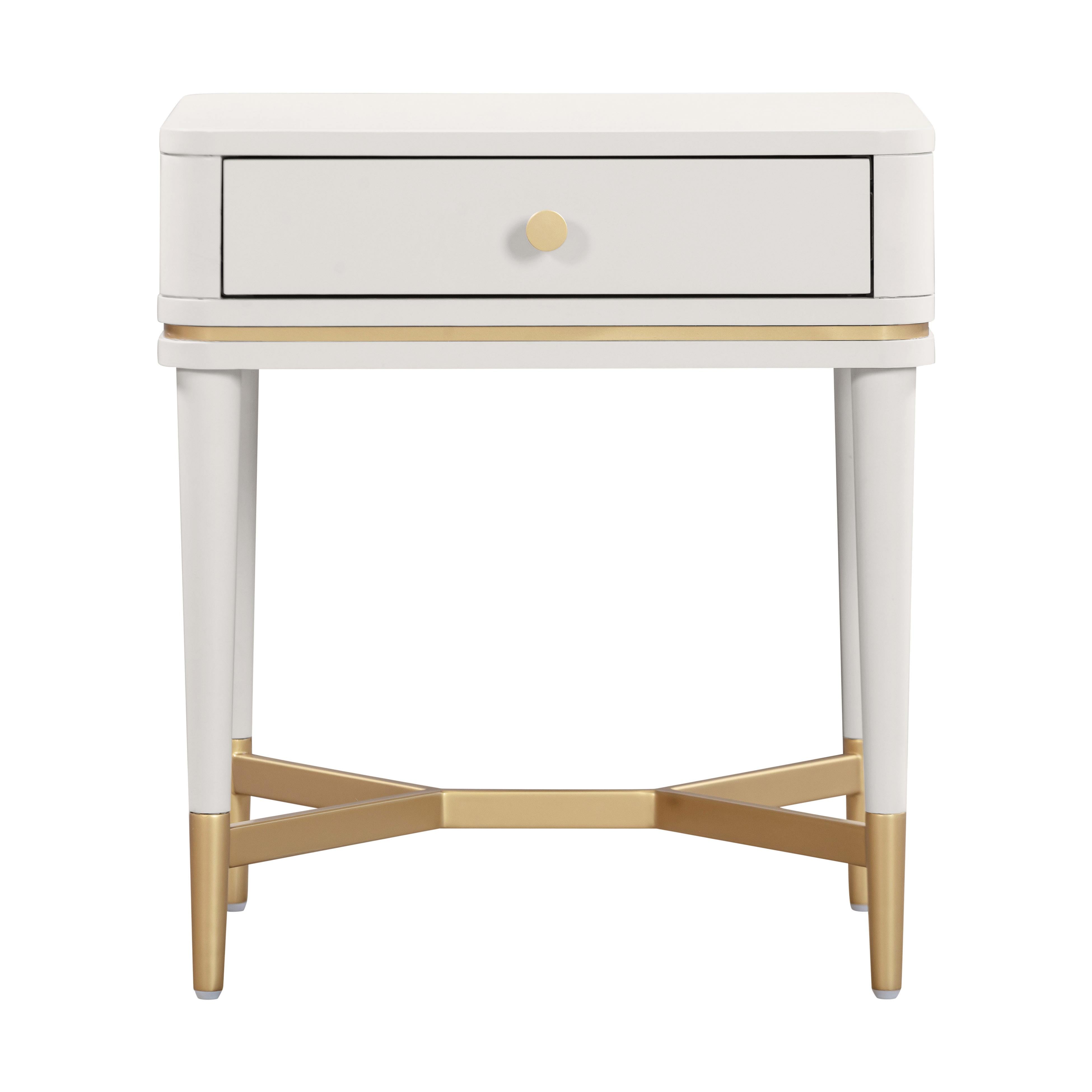 Julieta 19" Acacia Wood Nightstand With Drawer - Luxe Home Furnishings (Jersey City, NJ)