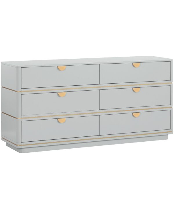Julieta 62" Acacia Wood 6-Drawer Dresser - Luxe Home Furnishings (Jersey City, NJ)