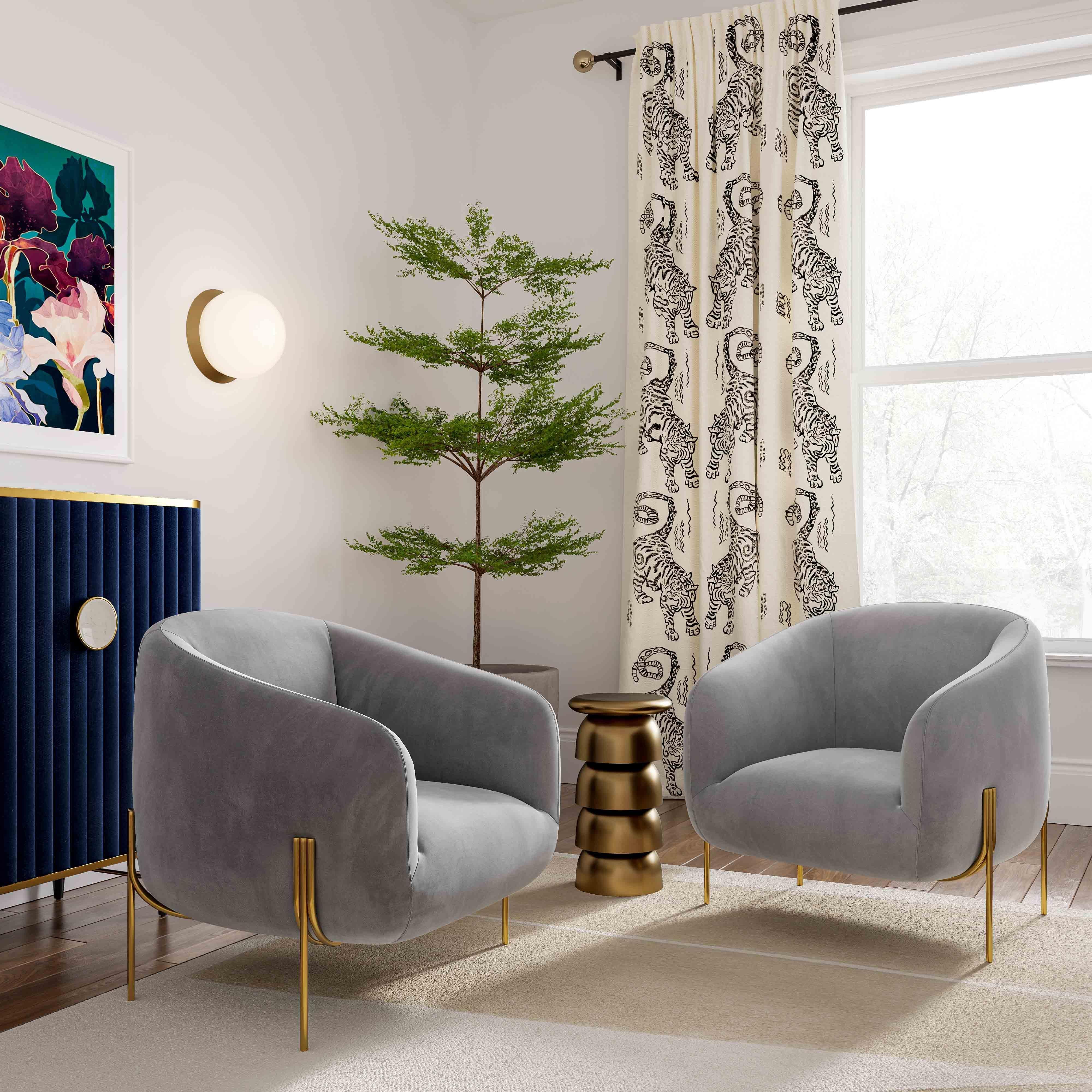 Kandra Performance Velvet Accent Chair - Luxe Home Furnishings (Jersey City, NJ)