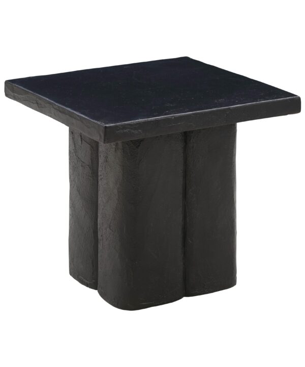 Kayla Faux Plaster Indoor / Outdoor Square Side Table - Luxe Home Furnishings (Jersey City, NJ)