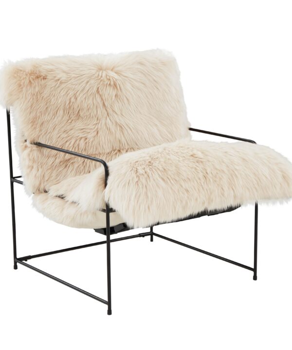 Kimi Genuine Sheepskin Accent Chair - Luxe Home Furnishings (Jersey City, NJ)