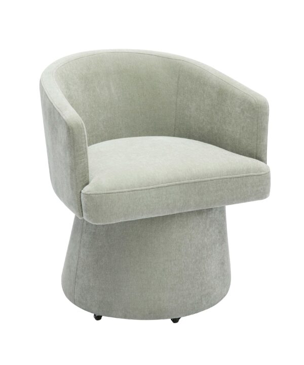 Kristen Upcycled Contract-Grade Chenille Rolling Desk Chair - Luxe Home Furnishings (Jersey City, NJ)