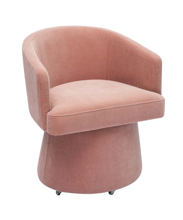 Kristen Upcycled Contract-Grade Chenille Rolling Desk Chair - Luxe Home Furnishings (Jersey City, NJ)