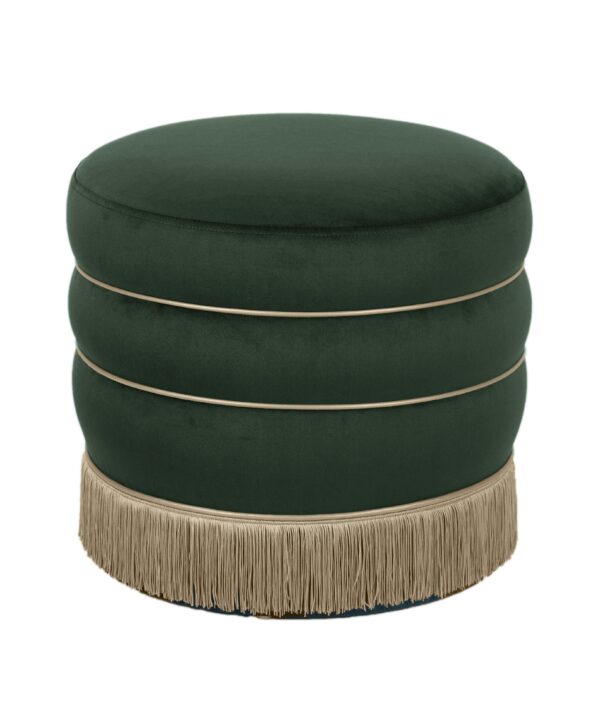 Lakka Performance Velvet Ottoman - Luxe Home Furnishings (Jersey City, NJ)