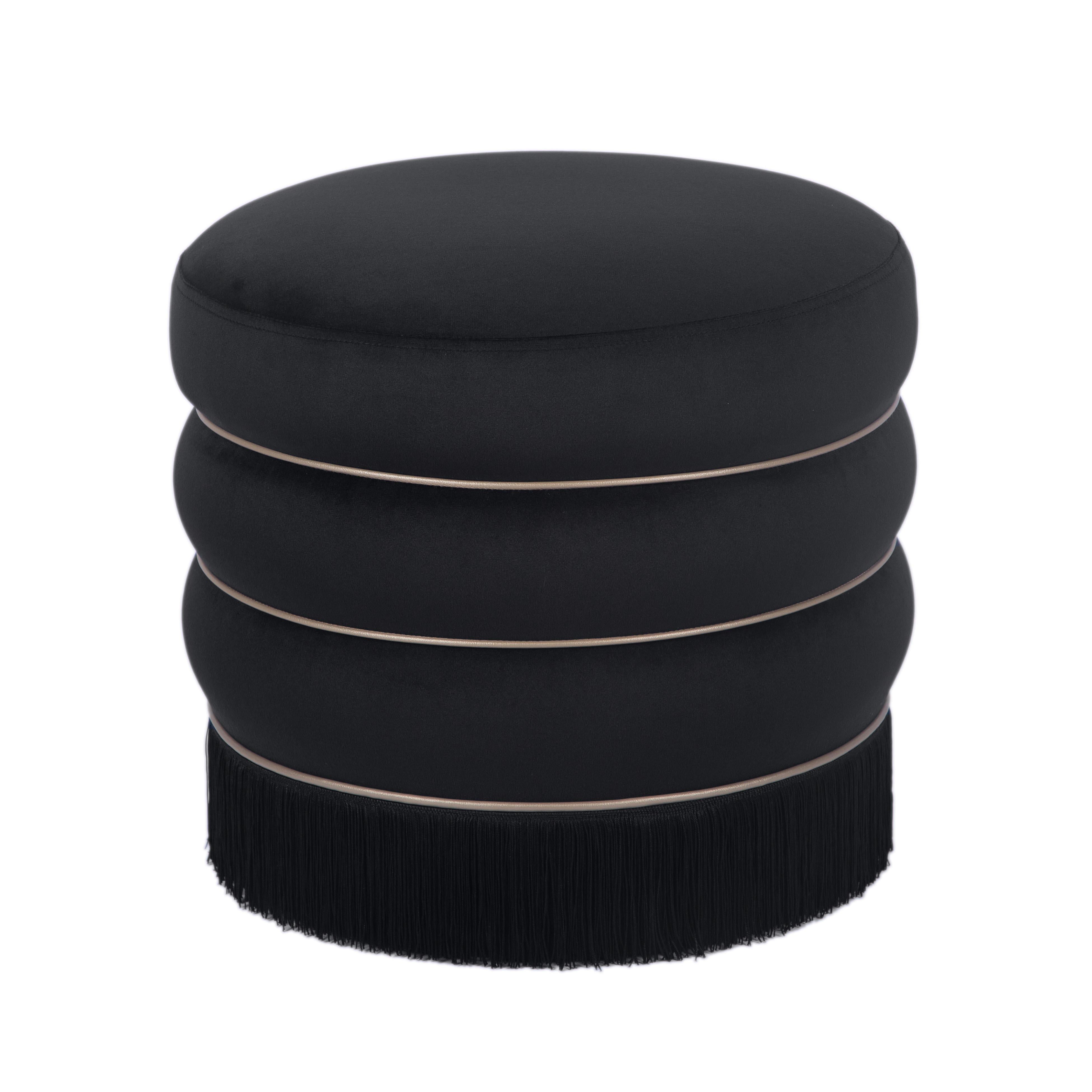 Lakka Performance Velvet Ottoman - Luxe Home Furnishings (Jersey City, NJ)