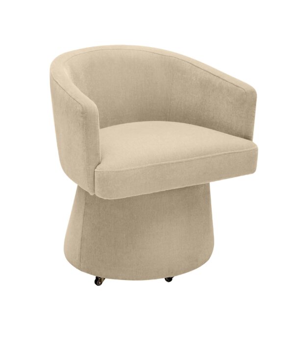 Kristen Upcycled Contract-Grade Chenille Rolling Desk Chair - Luxe Home Furnishings (Jersey City, NJ)