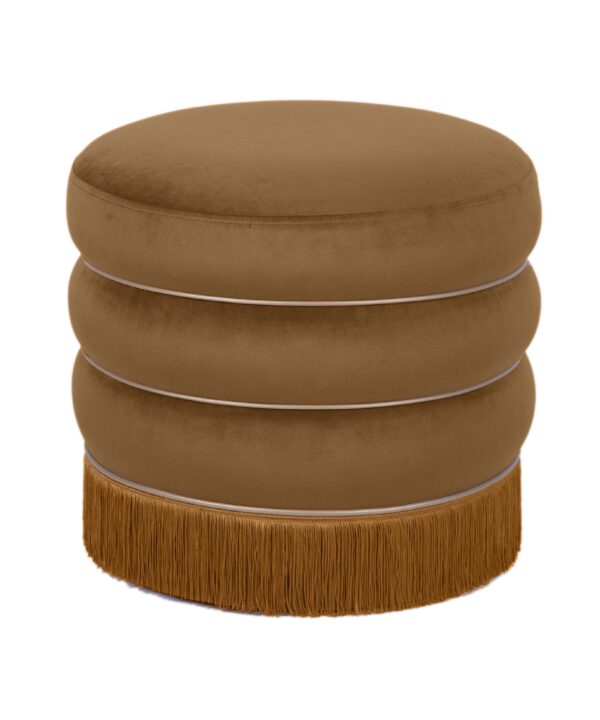 Lakka Performance Velvet Ottoman - Luxe Home Furnishings (Jersey City, NJ)