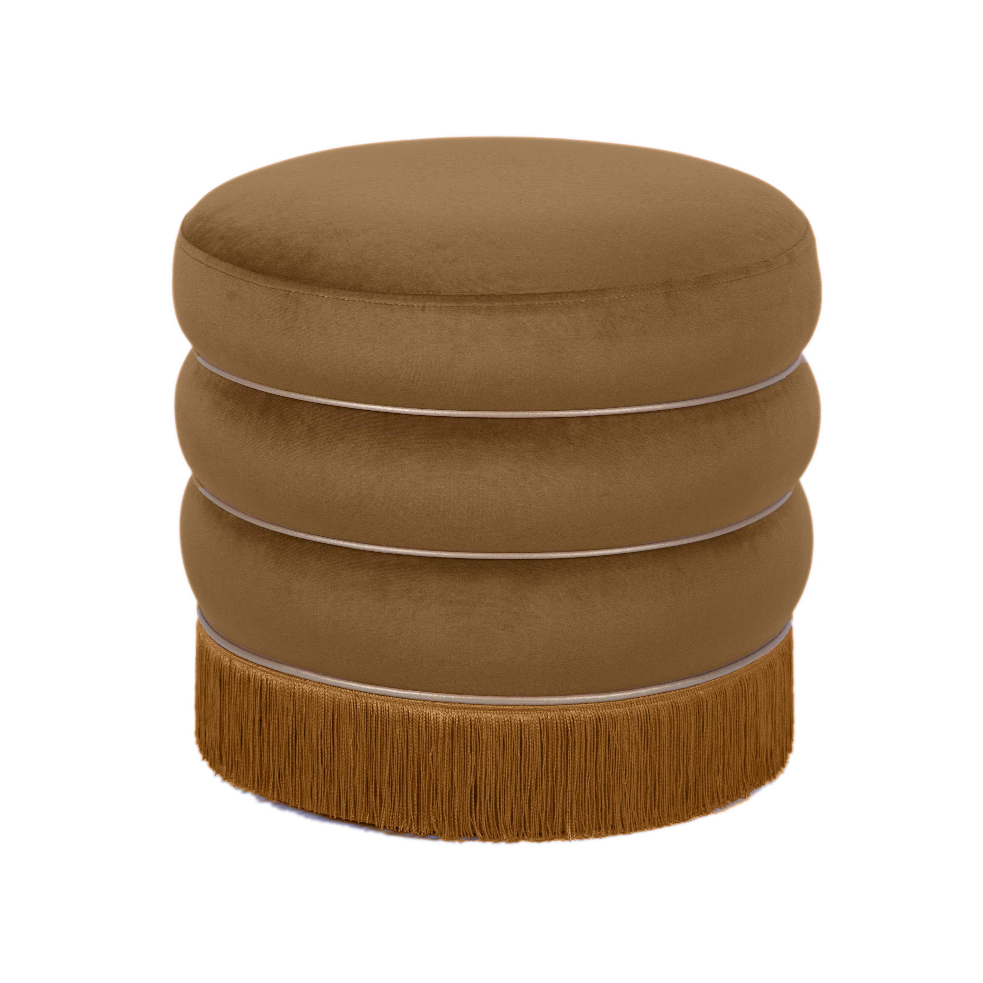 Lakka Performance Velvet Ottoman - Luxe Home Furnishings (Jersey City, NJ)