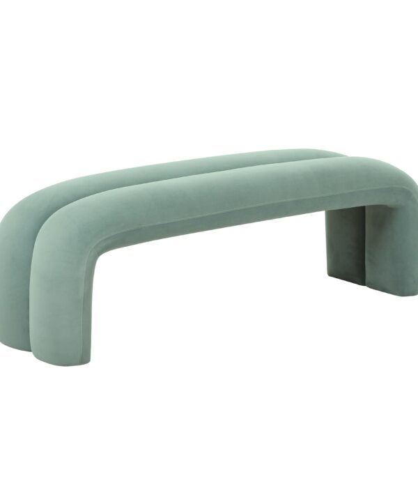 Leigh 56" Performance Velvet Channeled Bench - Luxe Home Furnishings (Jersey City, NJ)